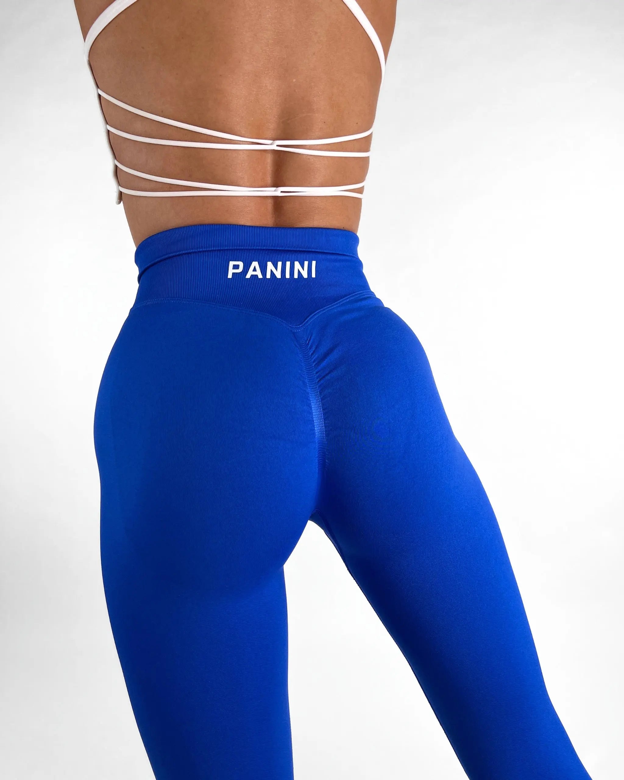 Lux Scrunch Tights - Electric Blue