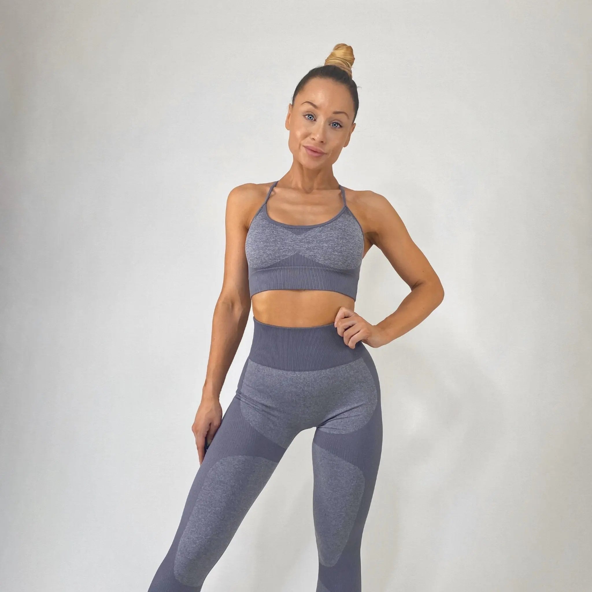 Power Tights + Bra - Grey-Tights + Bra-Paninisport.no