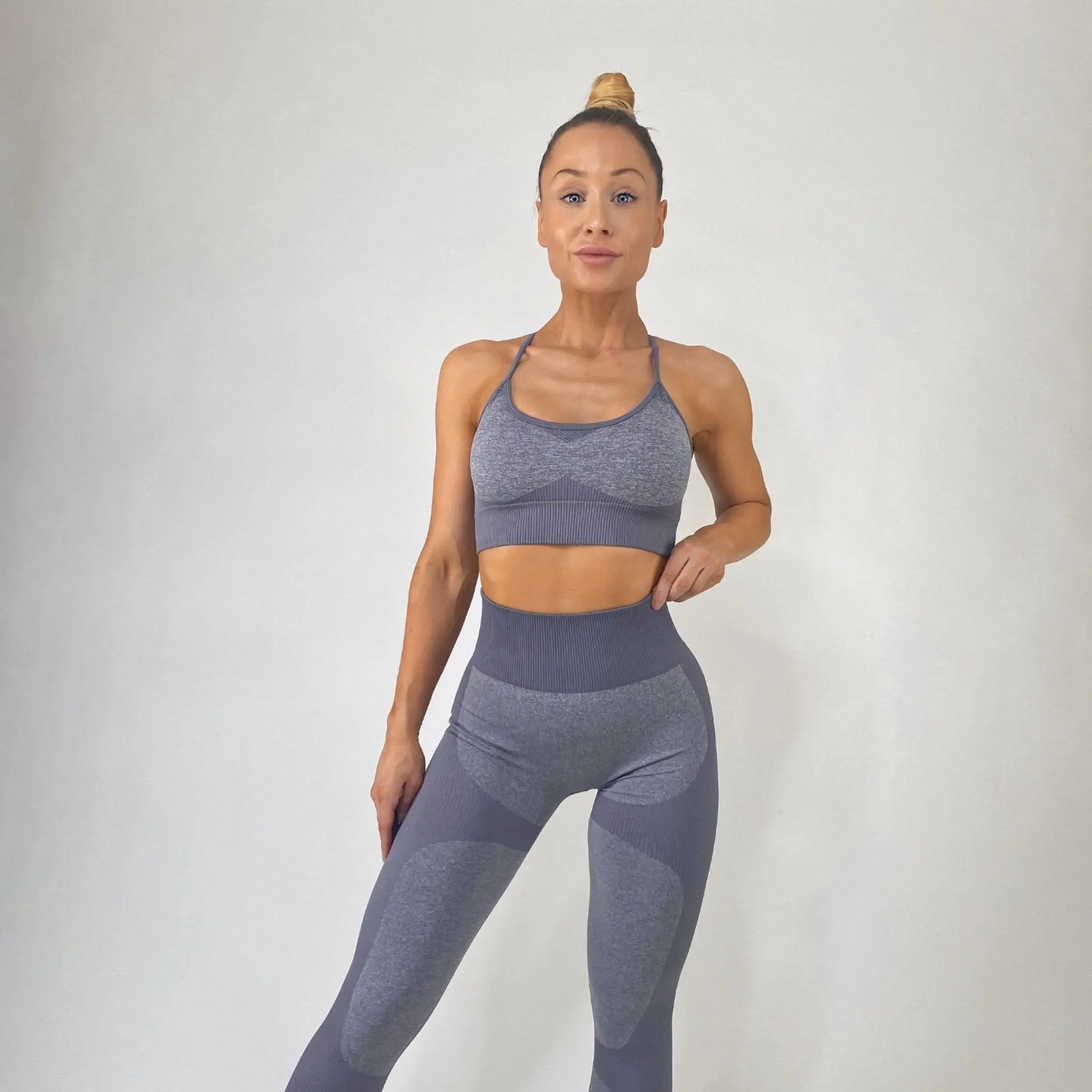 Power Tights + Bra - Grey-Tights + Bra-Paninisport.no